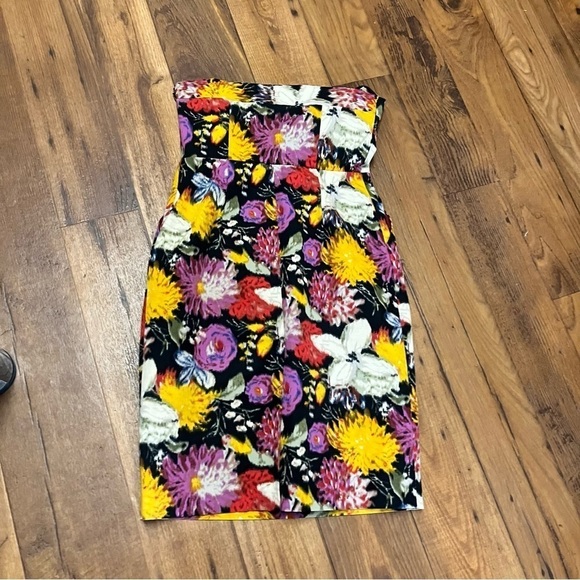 Moulinette Soeurs Tropical Jacquard Strapless Mini Dress Size 0 T - Picture 5 of 5